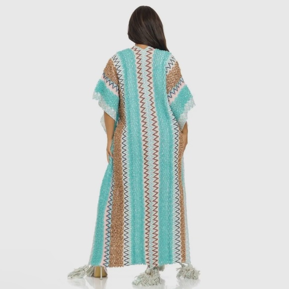 Boho Chic Chevron knit Kimono one size fit most - Picture 4 of 10